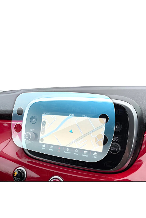 Fiat 500 X 2018-2020 Compatible 7 Inch 9H Nano Screen Protector