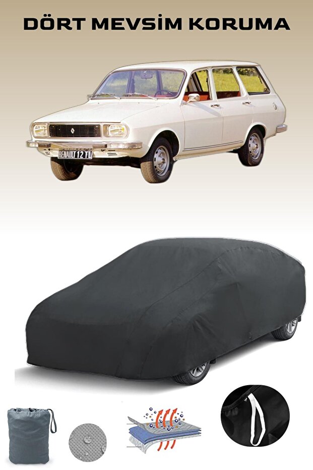 أسود، RENAULT 12 متغير، مشمع السيارة، غطاء السيارة، خيمة السيارة