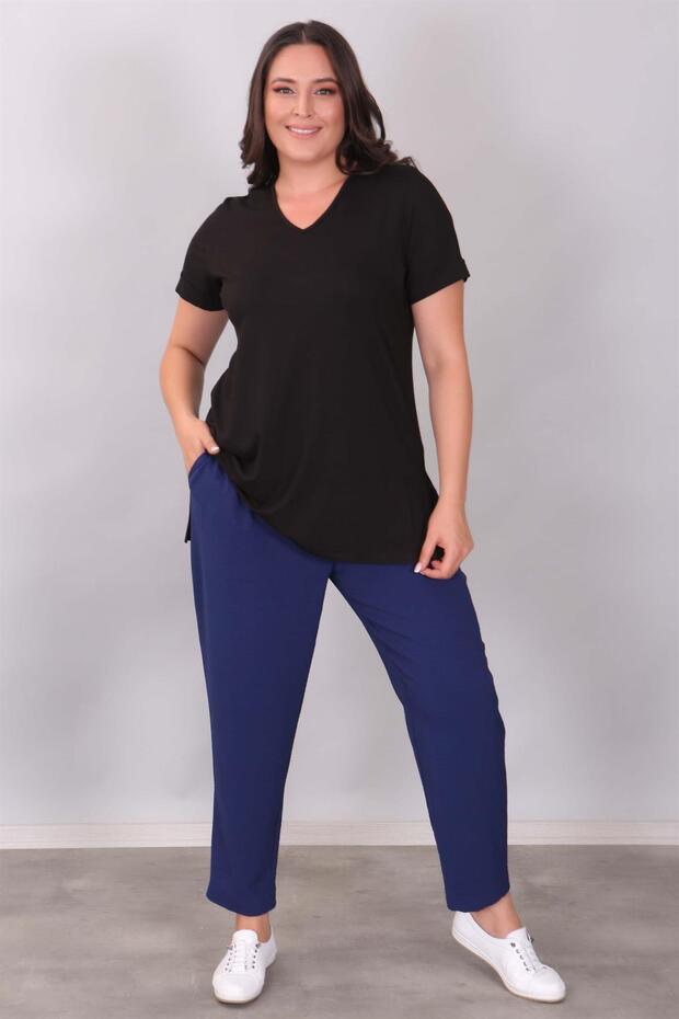 Black-White V-Neck Basic Blouse 2 Pack - 4