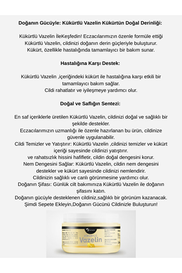 Kükürtlü Vazelin - 2