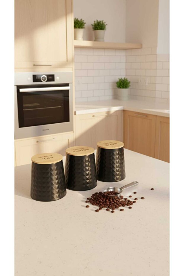 Tea, coffee and sugar storage jars - 2