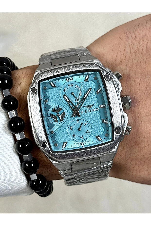Silver Steel Band Men's Wrist Watch Fm11485A-A15