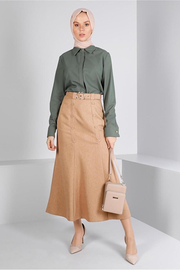 بلوزة بأزرار مخفية 43373 - 2