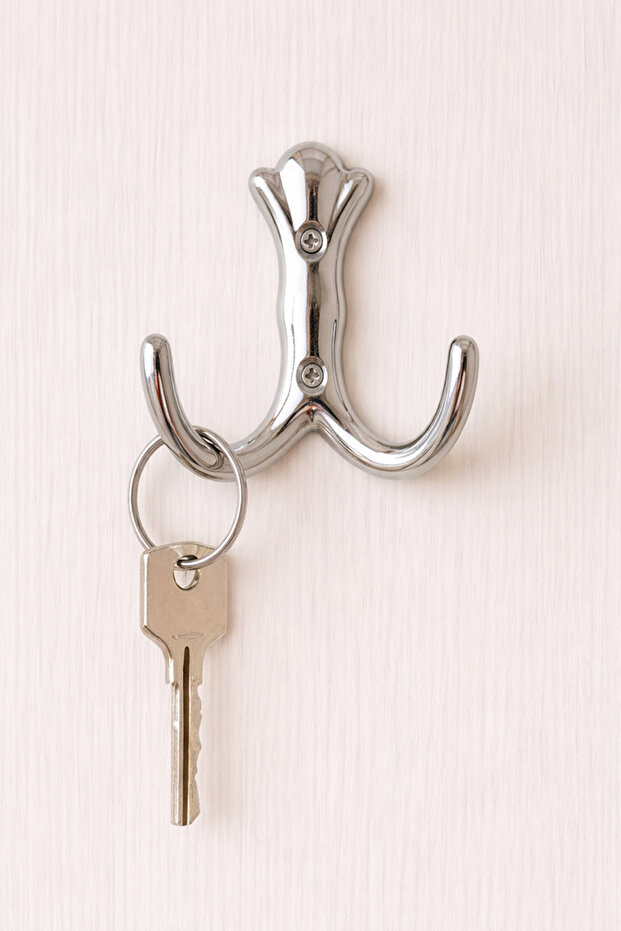 744 Chrome Plated 2-Arm Hanger | Behind-The-Door – Coat Rack – Closet Hanger – 5-Pack