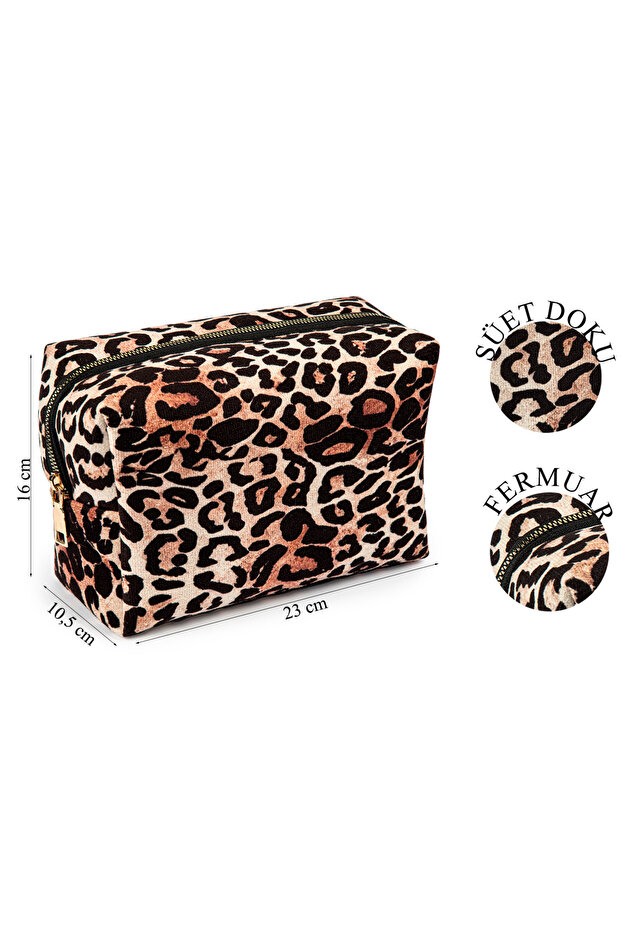 Leopard Patterned Makeup Bag 4702 - 2