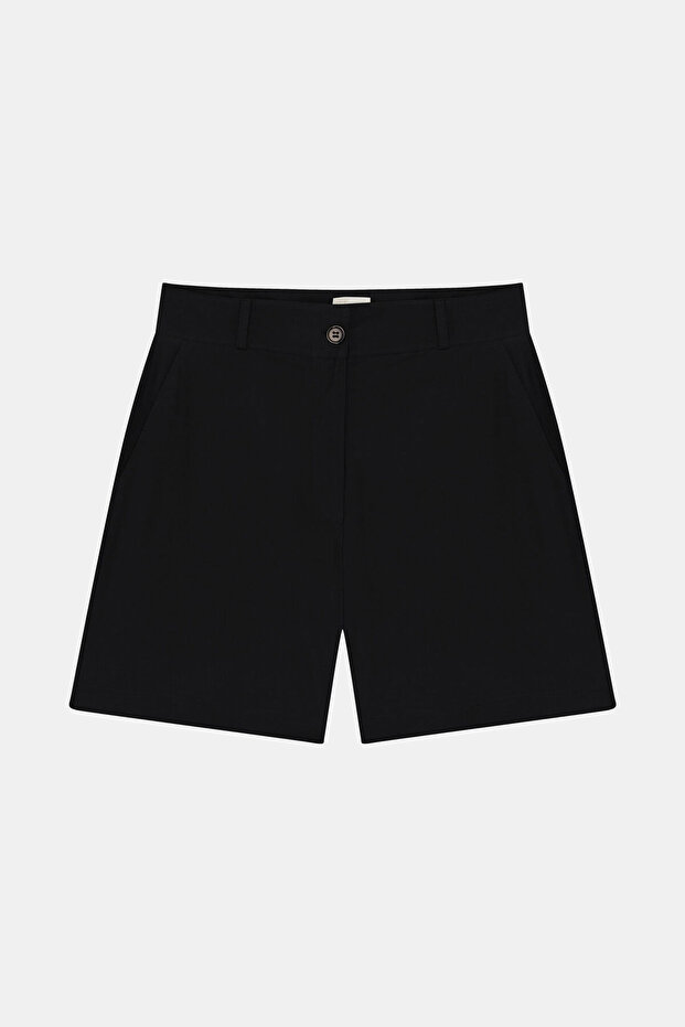 SİYAH PİLELİ ŞORT - 1