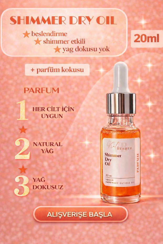 Shimmer Dry Oil - Dry Oil "Nail and Cuticle Softener Cuticle Care Oil 20 ml Glitter