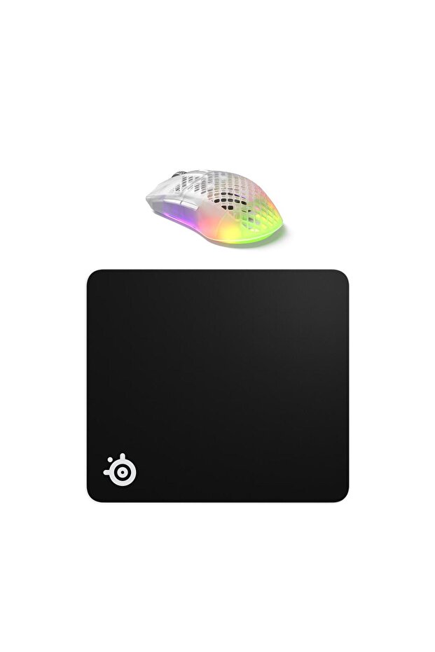 Aerox 3 Wireless Ghost + QcK Large Mouse Pad - 2
