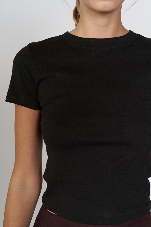 Basic Crop Tshırt - 3