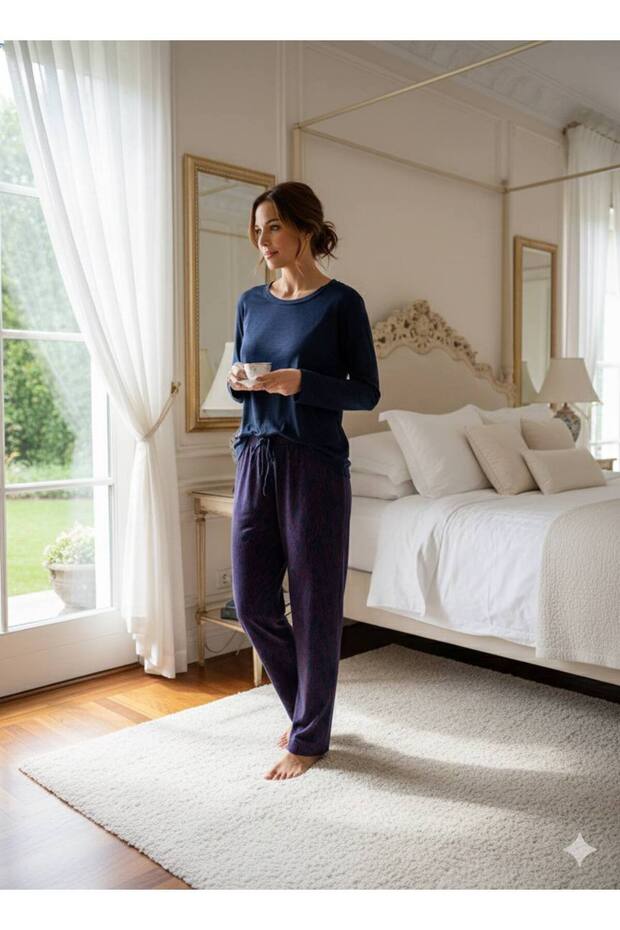 Women's Modal Fabric 100% Cotton Plaid Luxury Pajama Set