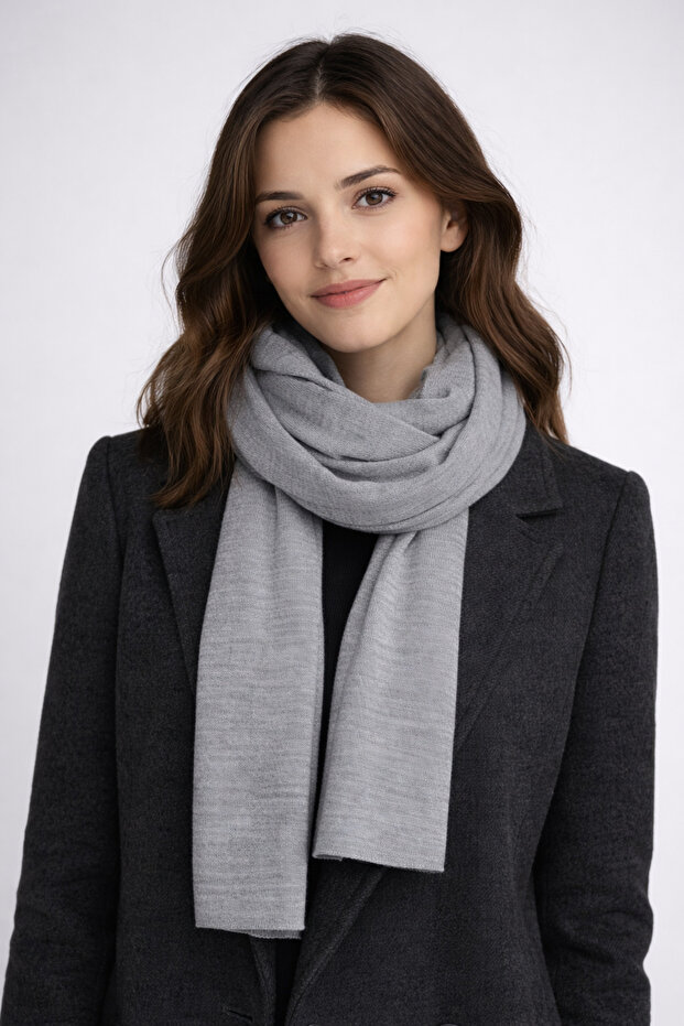 Tek Renk Klasik Atkı - 1