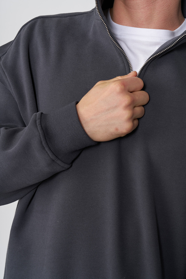 Dik Yaka Oversize Sweatshirt - 3