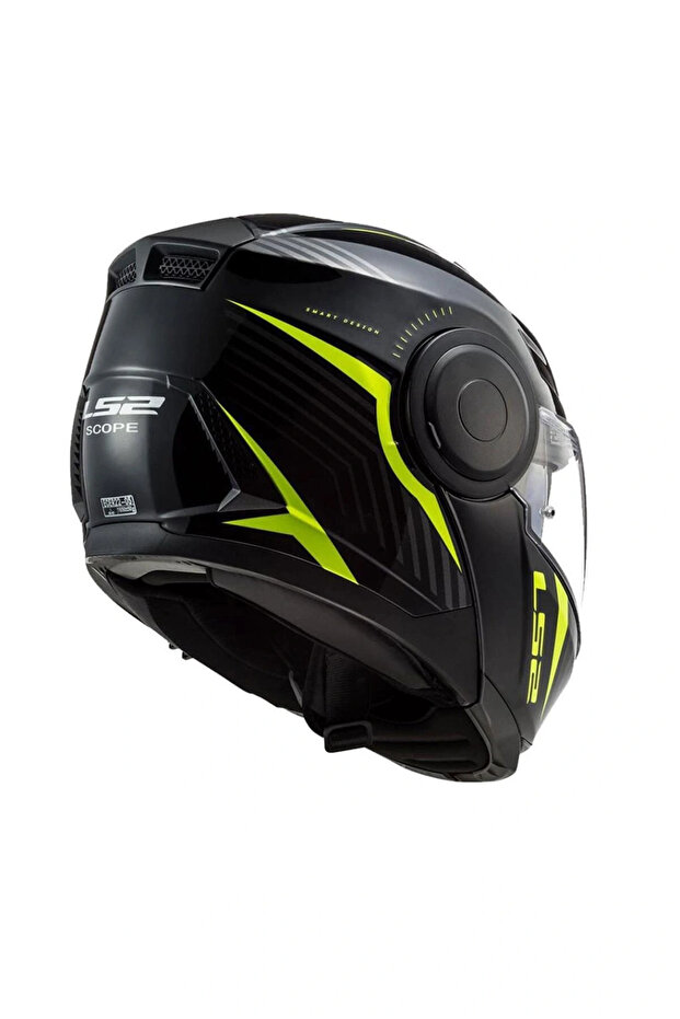Scope Skid Çene Açılır Kask Siyah-neon Sarı - 2