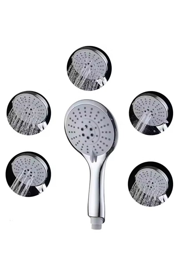 نظام دش مطري بثلاث وظائف مع دش يدوي عالي الضغط، طقم حمام من الكروم مكشوف - 3