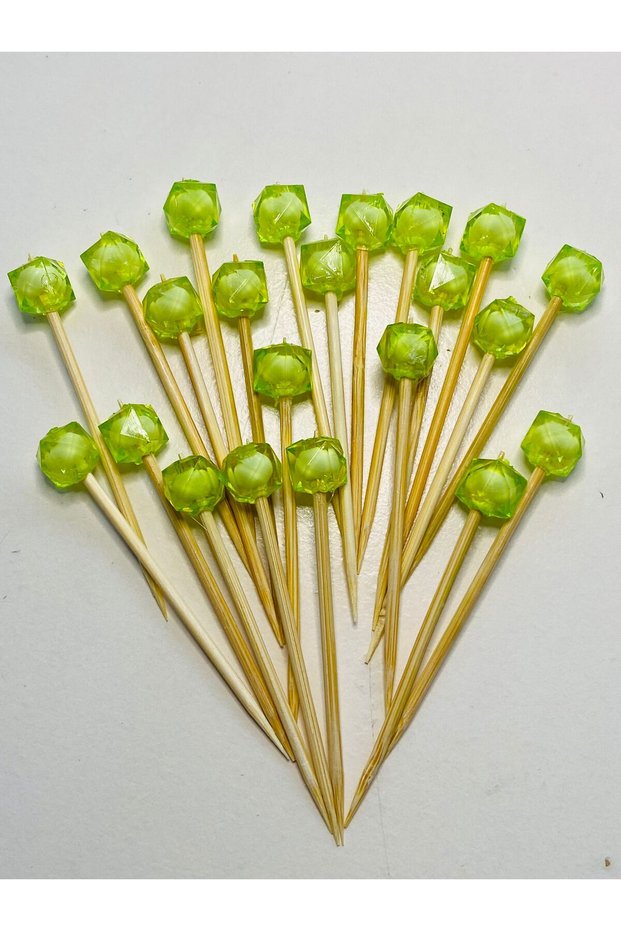 NO:24 - 50 pcs Decorative Beaded Promise Engagement Birthday Party Cupcake Mevlüt Ornament Toothpick