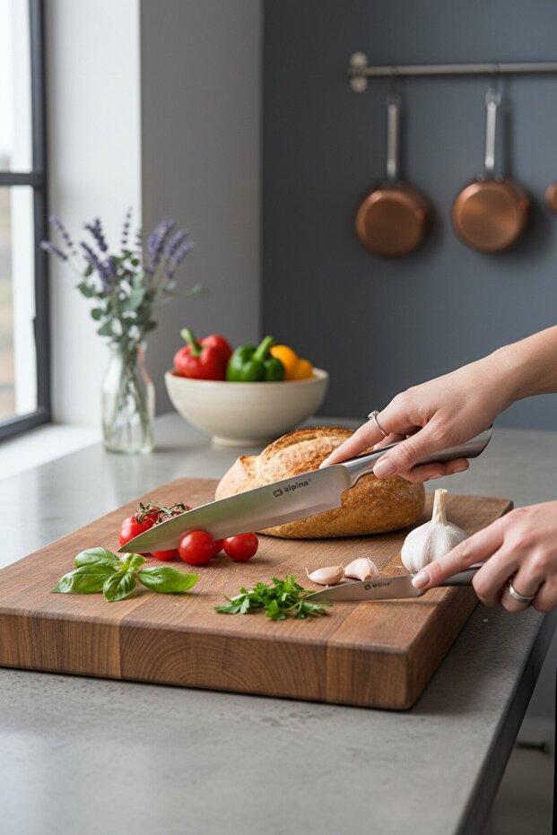 Paslanmaz Çelik 3lü Bıçak Seti - 5