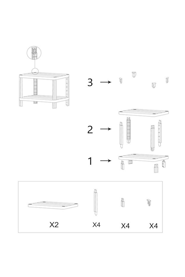 2 Katlı Banyo Mutfak Rafı - 4