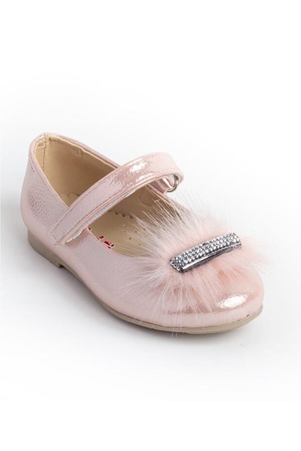 Girl's Powder Anti-Slip Sole Feather Ballerinas