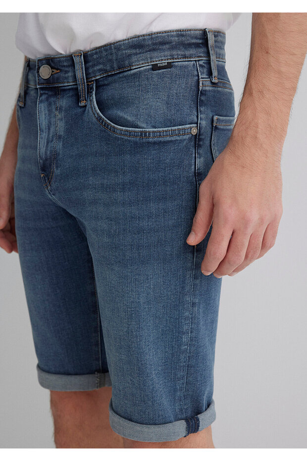 Nicholas Black Puslu Koyu Jean Şort 0416084465 - 6