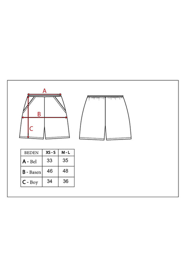 Beli Lastikli Pullu Payetli Şort - 4