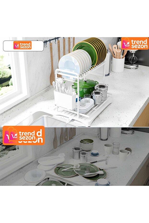 White Dish Rack - - 5