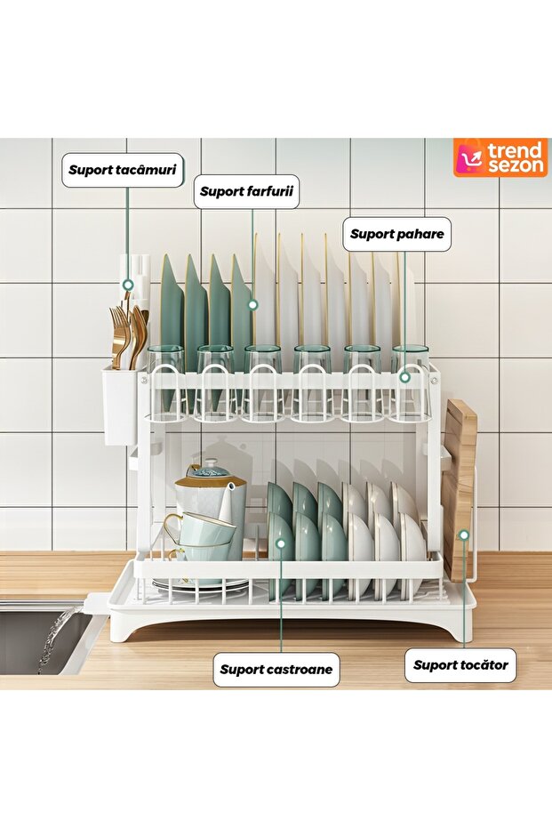 White Dish Rack - - 3