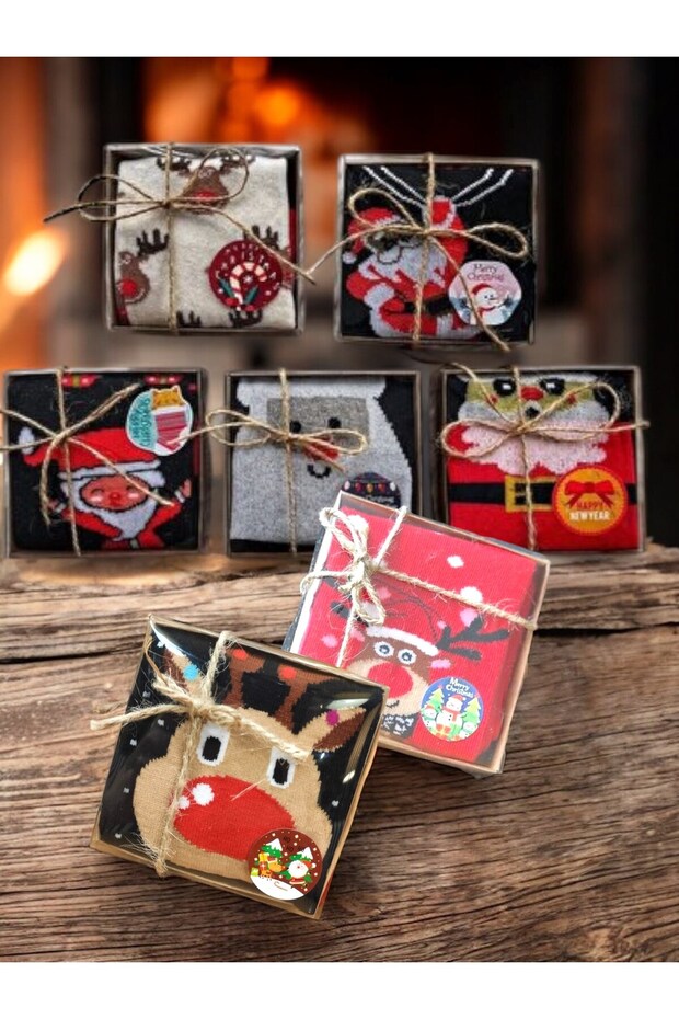 5 Pieces Boxed Gift Christmas Stocking Set - Gift Set