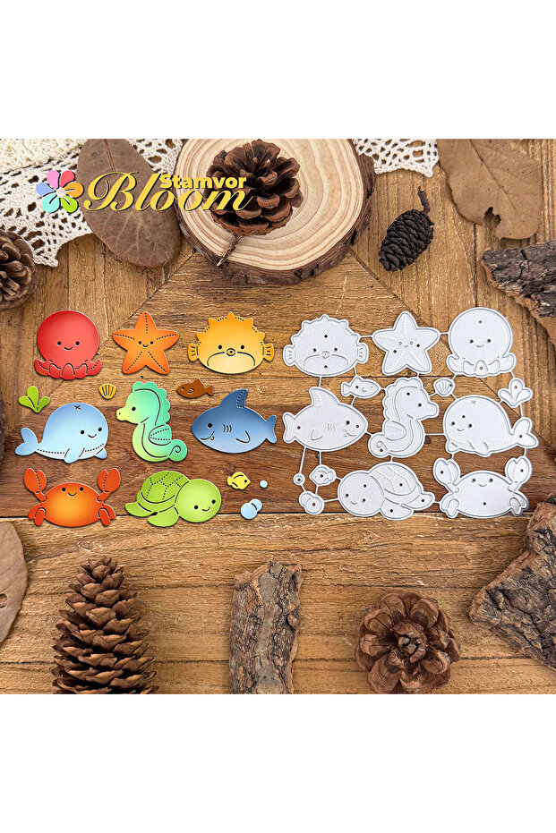 Original Lovely Ocean Animals Metal Cutting Dies Scrapbooking Decorative Embossing