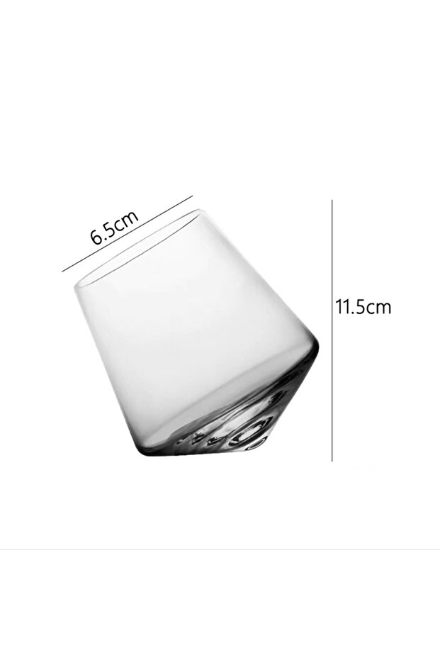 530ml 1pcs 530ml Transparent Foreign Wine Mug Creative Rotating Whiskey Glass Irregular Glass Cup Tu