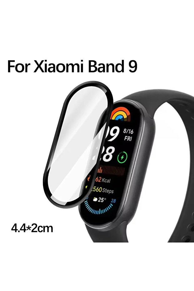 ٥ قطع واقيات شاشة لسوار Mi Band 9، من قطعة إلى ٥ قطع لسوار Mi Band 10، بتصميم منحني ثلاثي الأبعاد، تغطية كاملة، مقاومة للخدش.