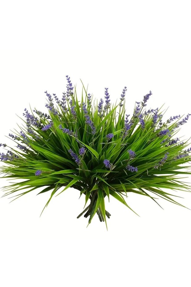 4pcs G1891A purple 4 Bundles Artificial Plants Outdoor 14.1inch/35cm Fake Monkey GrassWith Flowers F