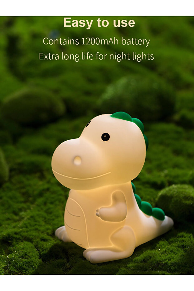 Sevimli Dinazor Şarjlı Gece Lambası - 5