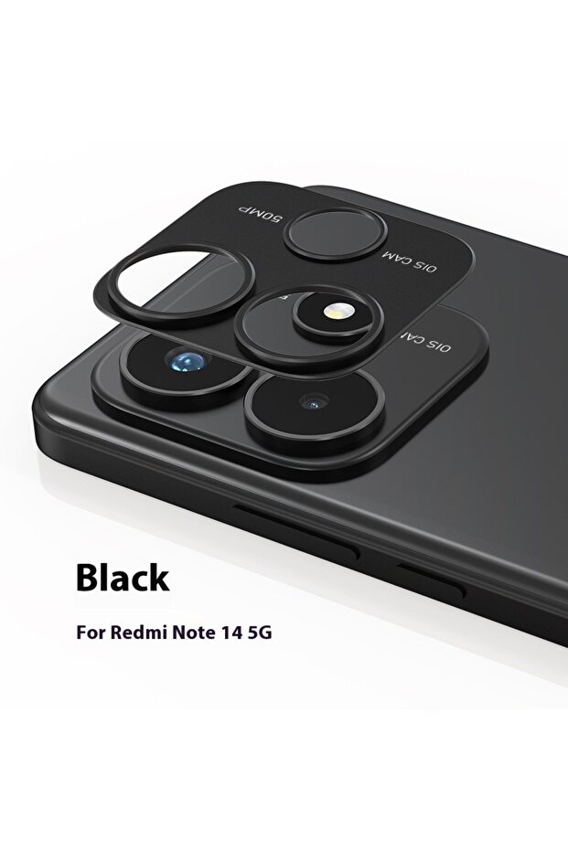 قطعة واحدة من واقي عدسة الكاميرا الخلفية المصنوع من الألومنيوم المعدني لهاتف Redmi Note 14 5G العالمي