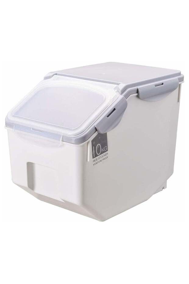 Rice Storage Container With Lid, BPA-Free Plastic Large Cereal Storage Box 10kg