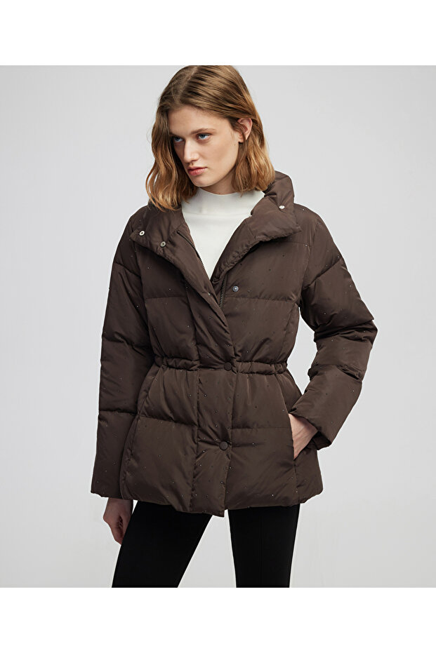 Hotfix baskılı şişme mont - 2