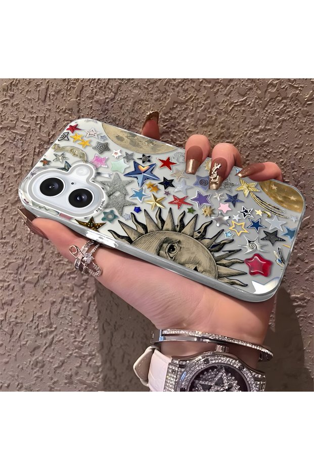 iPhone 16 Compatible Phone Case Star Anti-Shock Camera Anti-Drop