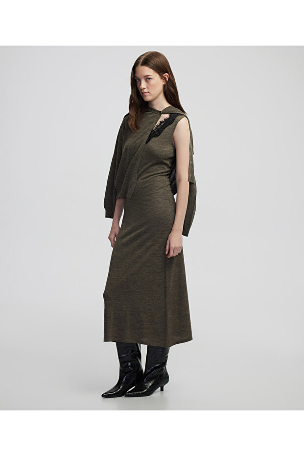 Dantel mix elbise - 3