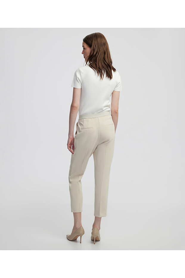 Elastik bel cigarette fit pantolon - 3