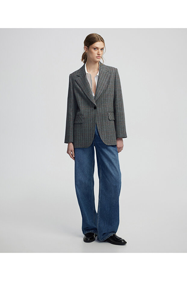 Ekose desen blazer - 4