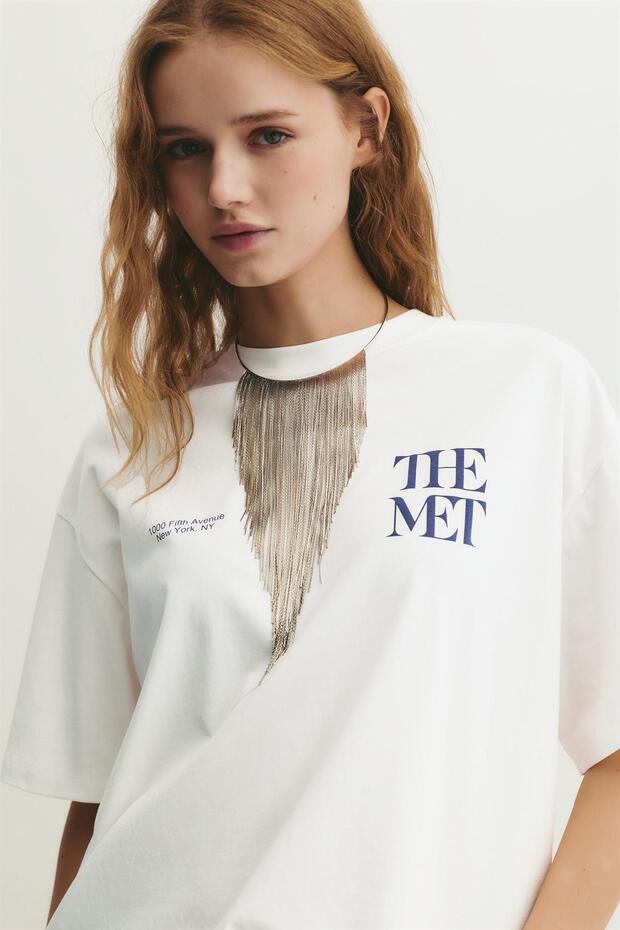 The Met beyaz t-shirt - 4