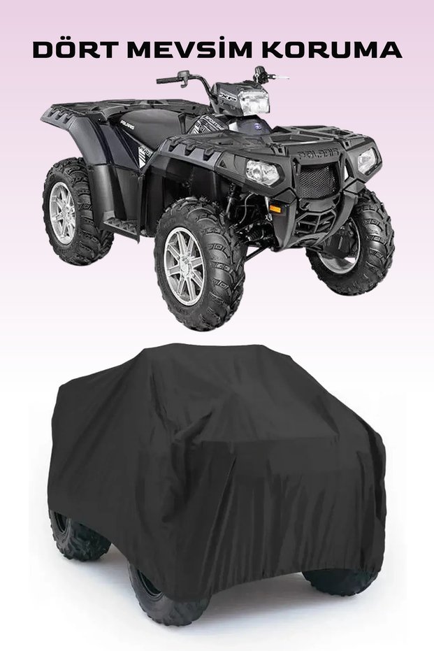Black P.Olaris Sportsman Xp 850 Atv Tarpaulin, 4 Season Protection, Waterproof Tarpaulin