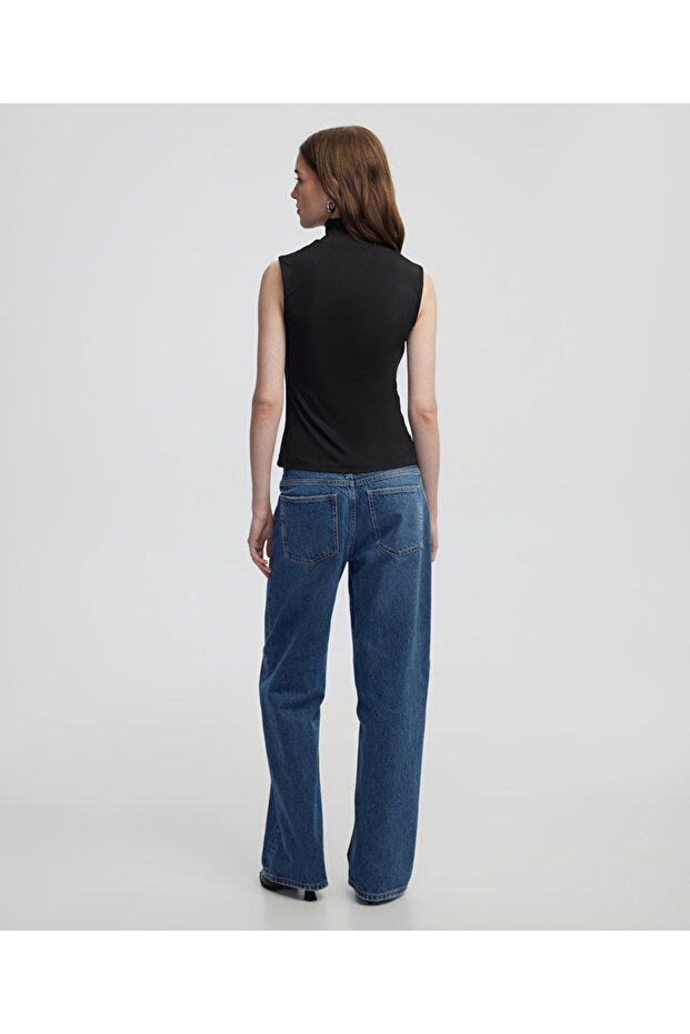 Yüksek yaka basic tişört - 4