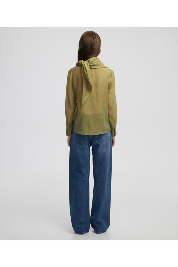 Çıkarılabilir fularlı bluz - 5