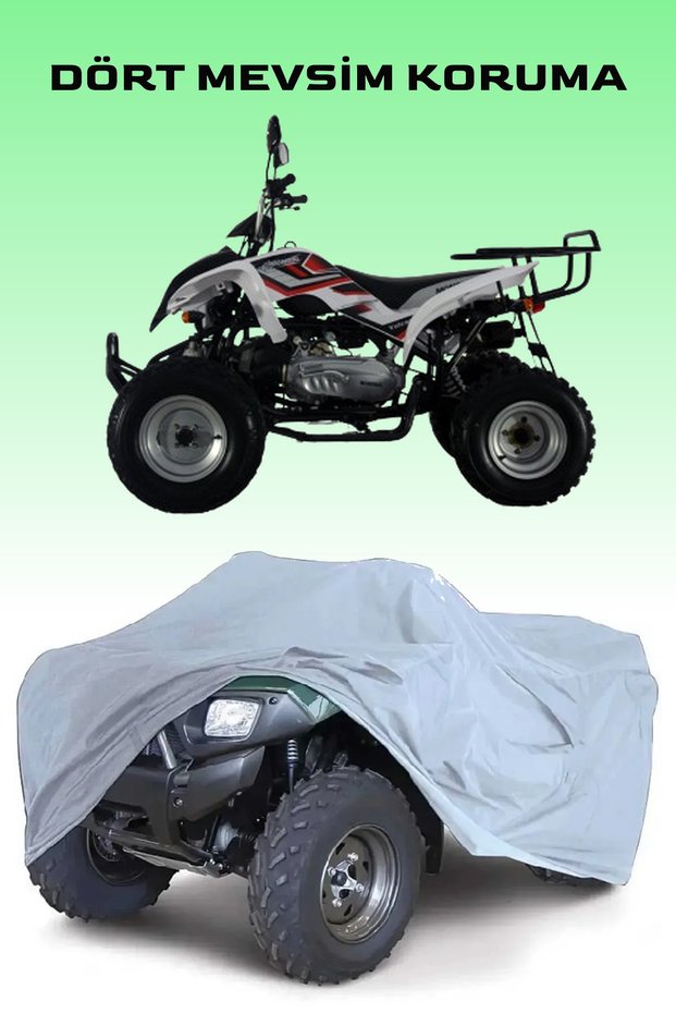 Gray Mondial Vulcan Atv Tarpaulin, Waterproof, Anti-Dirt and Mud Tarpaulin