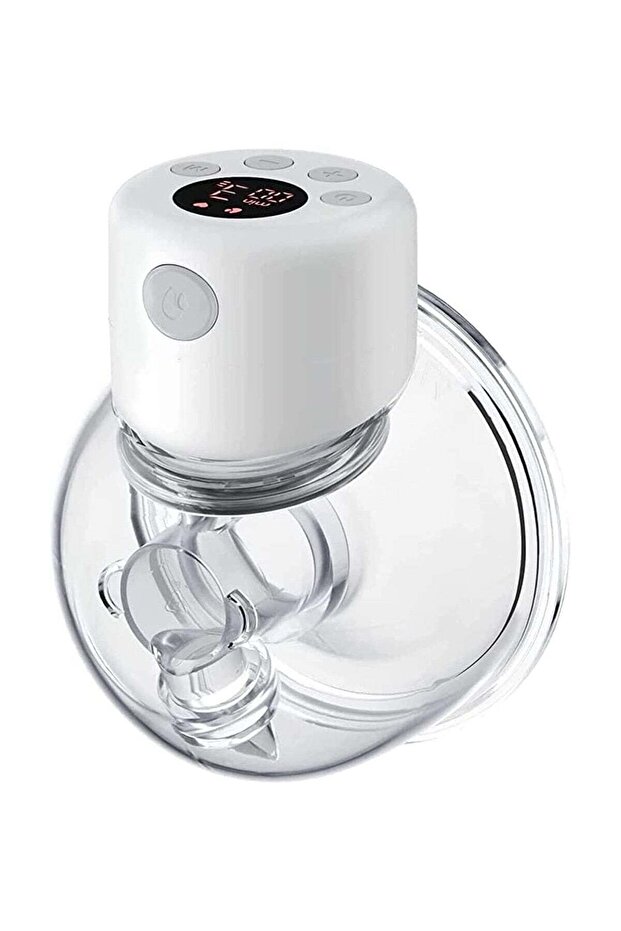 Portable Hands-Free Electric Breast Pump With LCD Display, White