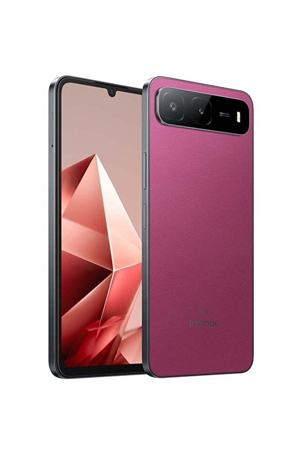 هاتف Hot 60i ثنائي الشريحة، لون أحمر أرجواني، ذاكرة وصول عشوائي (RAM) سعة 4 جيجابايت، وذاكرة داخلية سعة 128 جيجابايت، ويدعم تقنية 5G - إصدار الشرق الأوسط