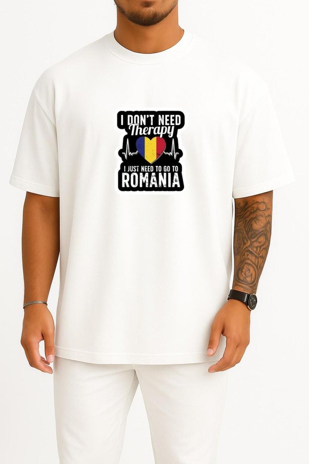 Oversized I Don'T Need Therapy I Need to Travel Romany Chest B Printed Unisex T-Shirt