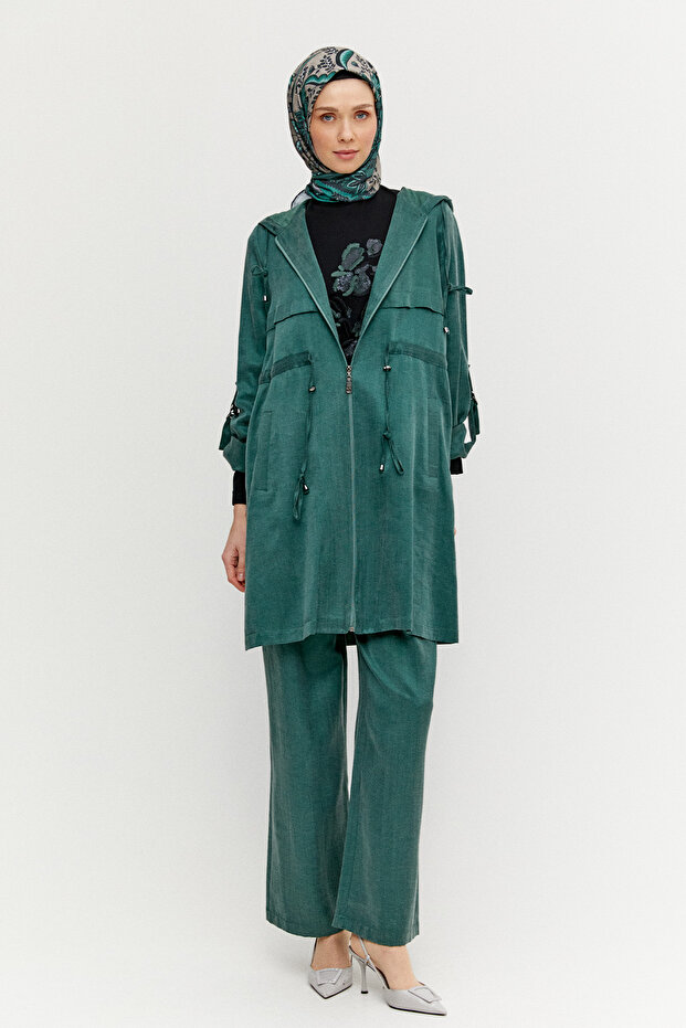 Pamuklu Kapüşonlu 3 Lü Set - 1