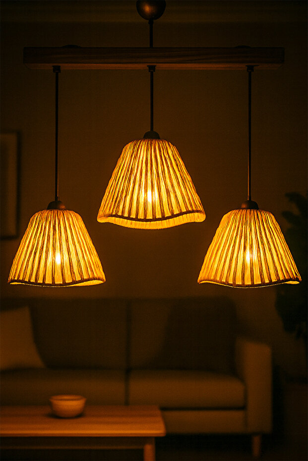 Savia Handmade 3'lü Sarkıt Avize - 2