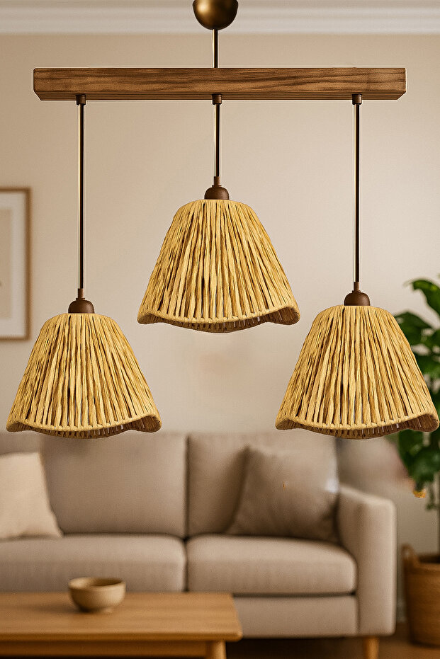 Savia Handmade 3'lü Sarkıt Avize - 1